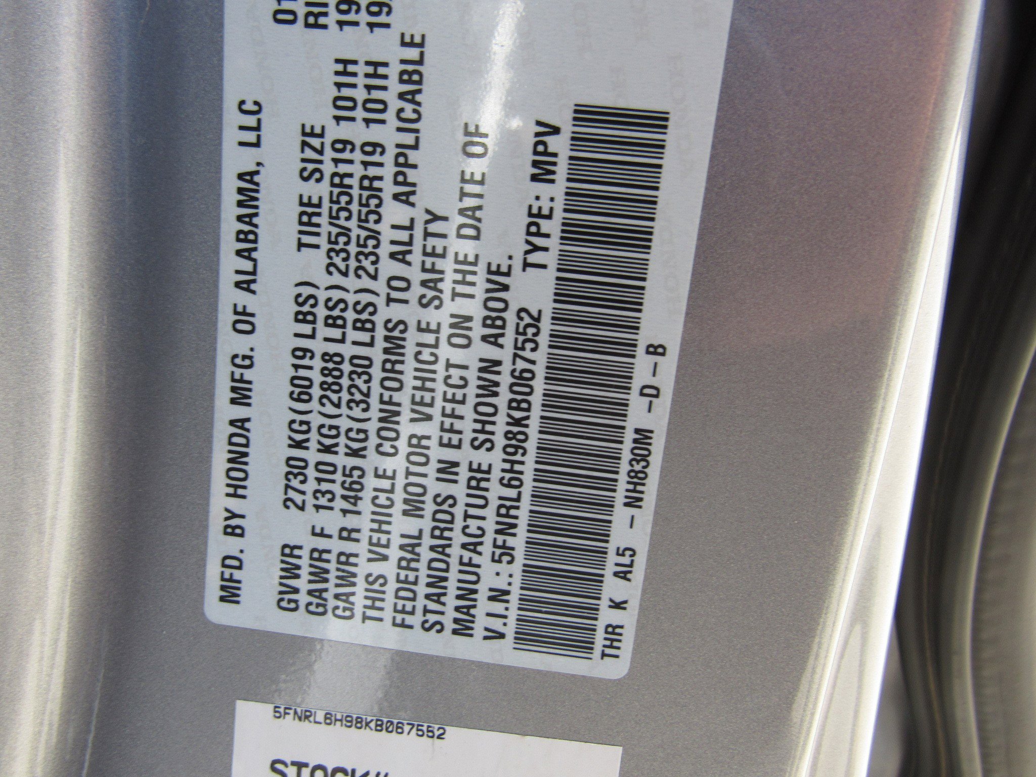Certified 2019 Honda Odyssey Elite image 31