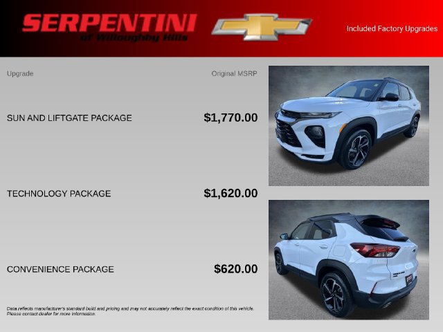 Used 2021 Chevrolet TrailBlazer RS w/ Sun and Liftgate Package AWD/4WD image 4