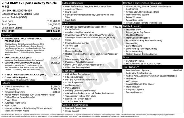 Certified 2024 BMW X7 M60i w/ Executive Package image 41