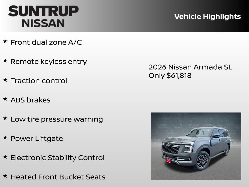 New 2026 Nissan Armada SL AWD/4WD image 8