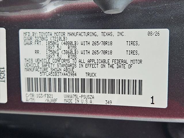 New 2026 Toyota Tundra SR5 AWD/4WD image 17