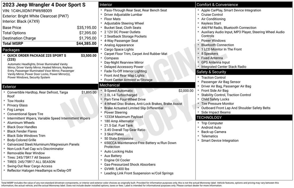 Certified 2023 Jeep Wrangler Sport S image 45