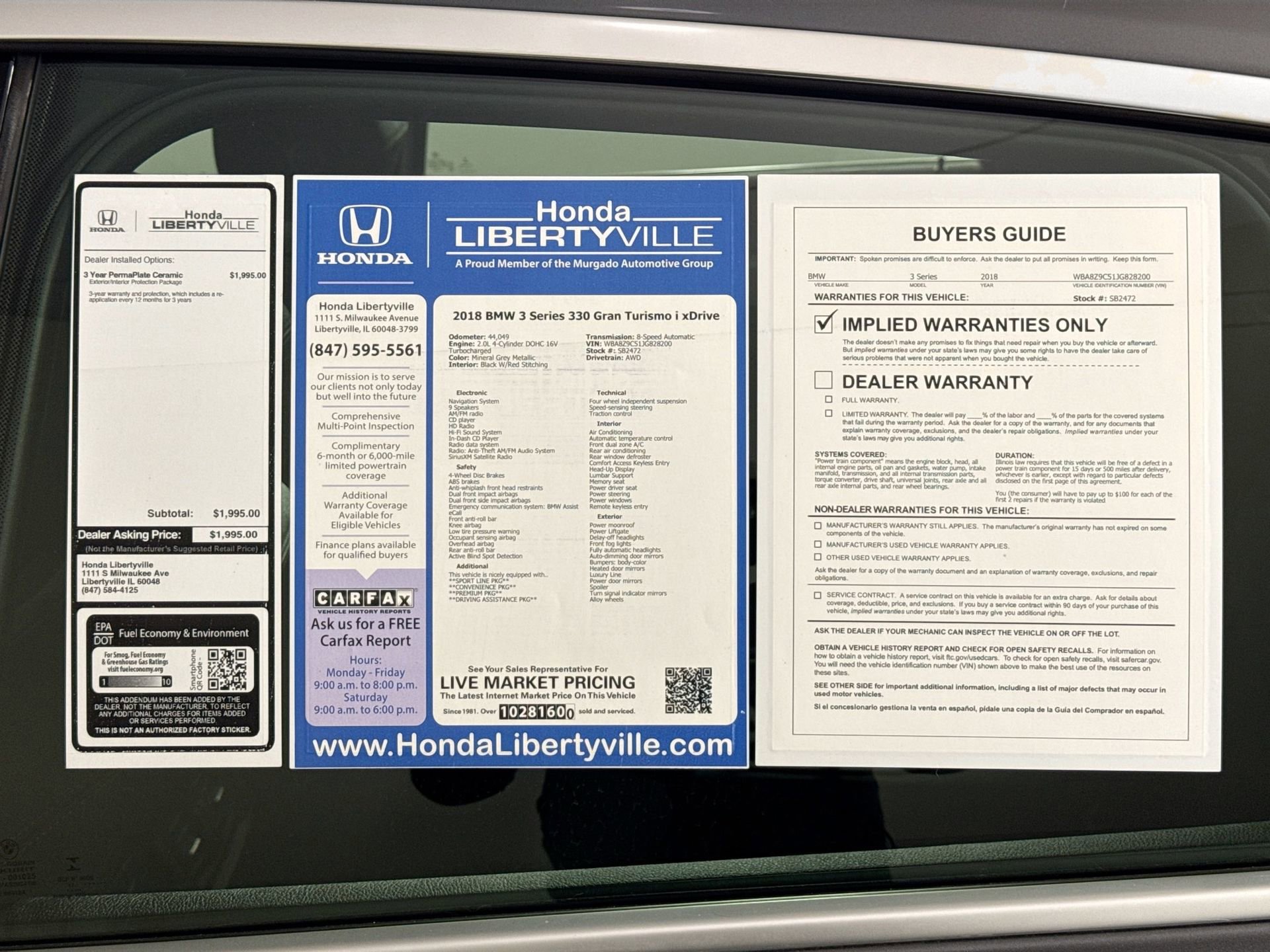 Used 2018 BMW 330i Gran Turismo xDrive w/ Premium Package image 52