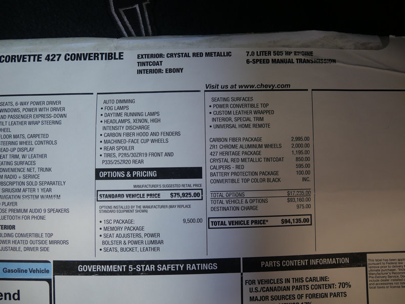 Used 2013 Chevrolet Corvette 427 w/ 1SC Preferred Equipment Group RWD image 22