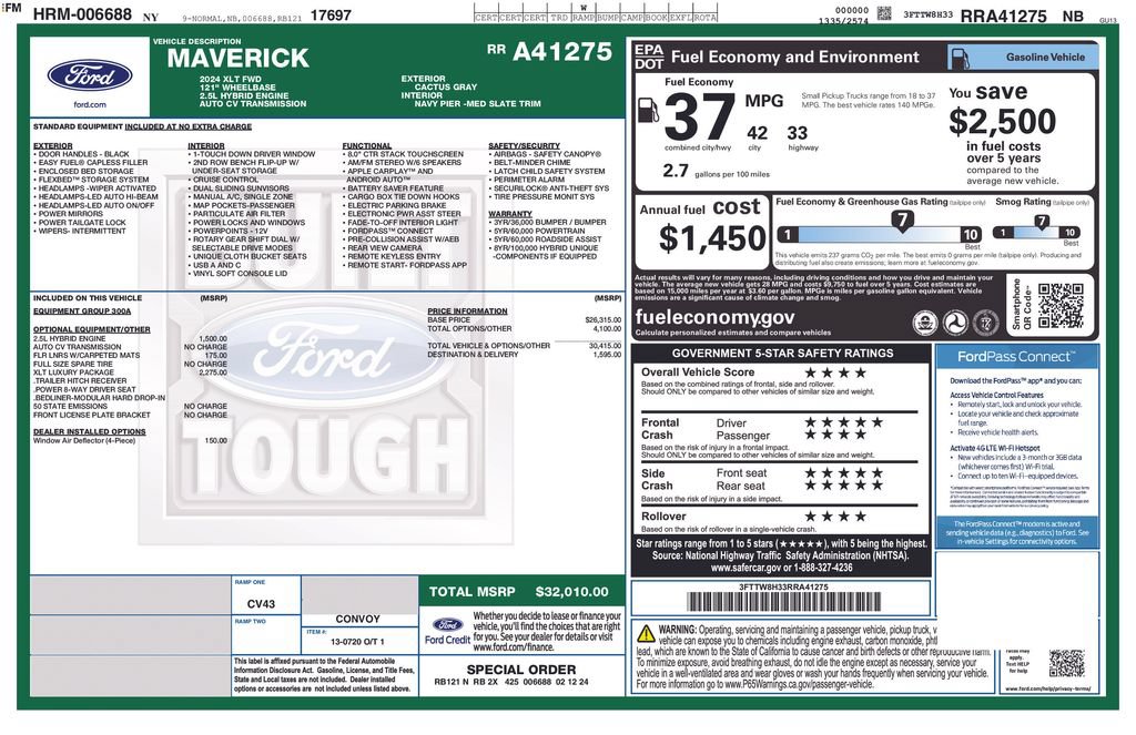 Used 2024 Ford Maverick XLT w/ XLT Luxury Package FWD image 6
