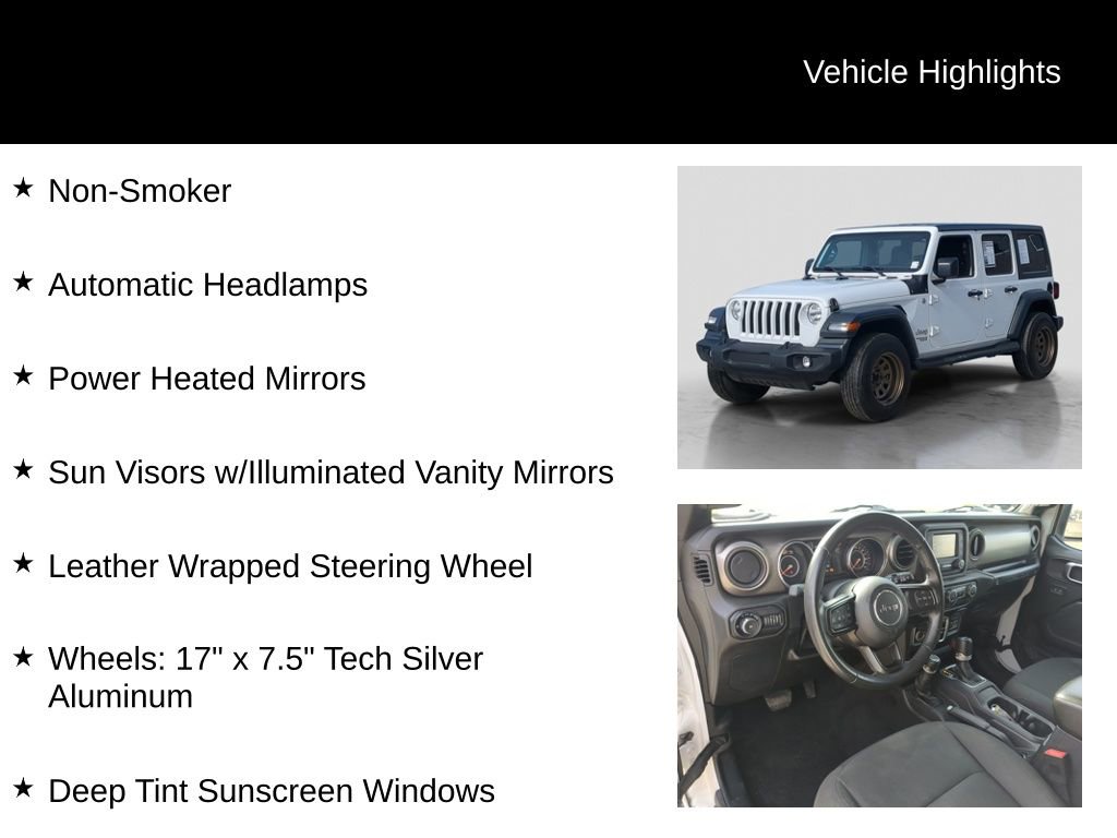 Used 2018 Jeep Wrangler Unlimited Sport S AWD/4WD image 21