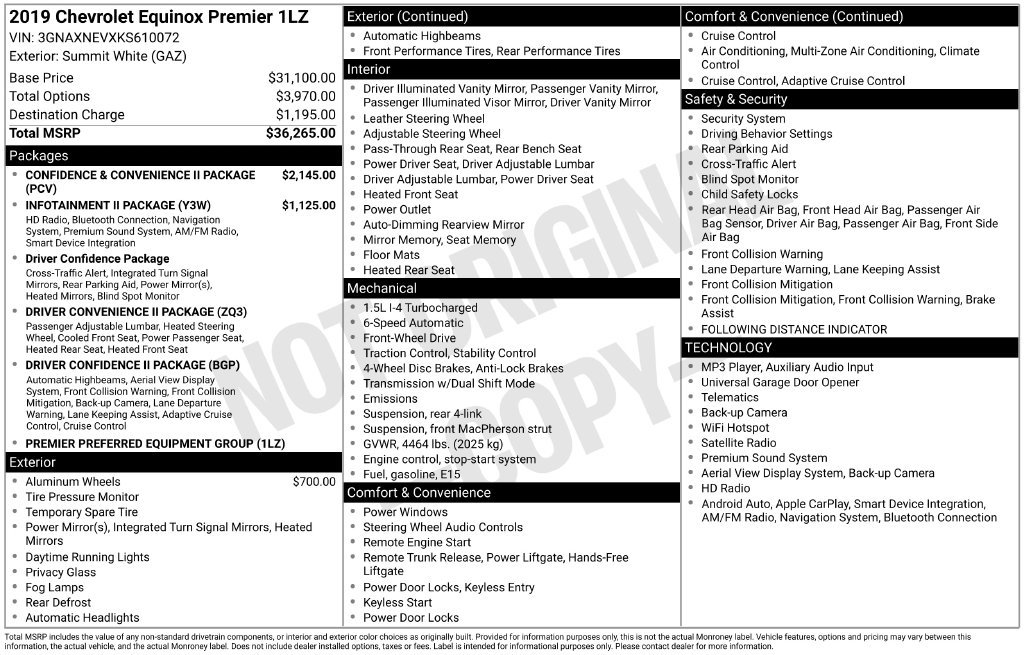 Used 2019 Chevrolet Equinox Premier FWD image 4