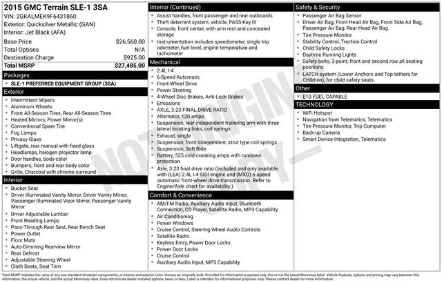 Used 2015 GMC Terrain SLE image 9