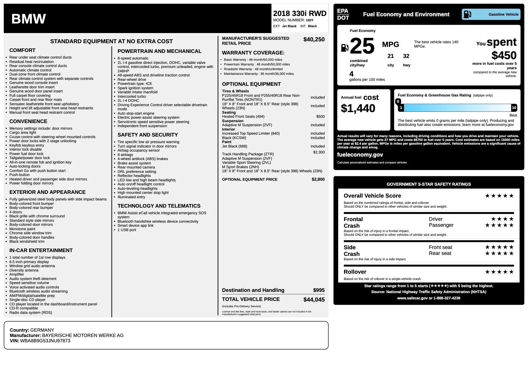 Used 2018 BMW 330i 330i Sedan 4D image 33