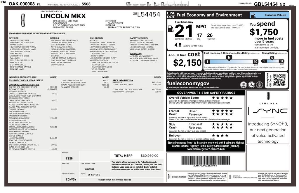 Used 2016 Lincoln MKX Reserve w/ Luxury Package image 30