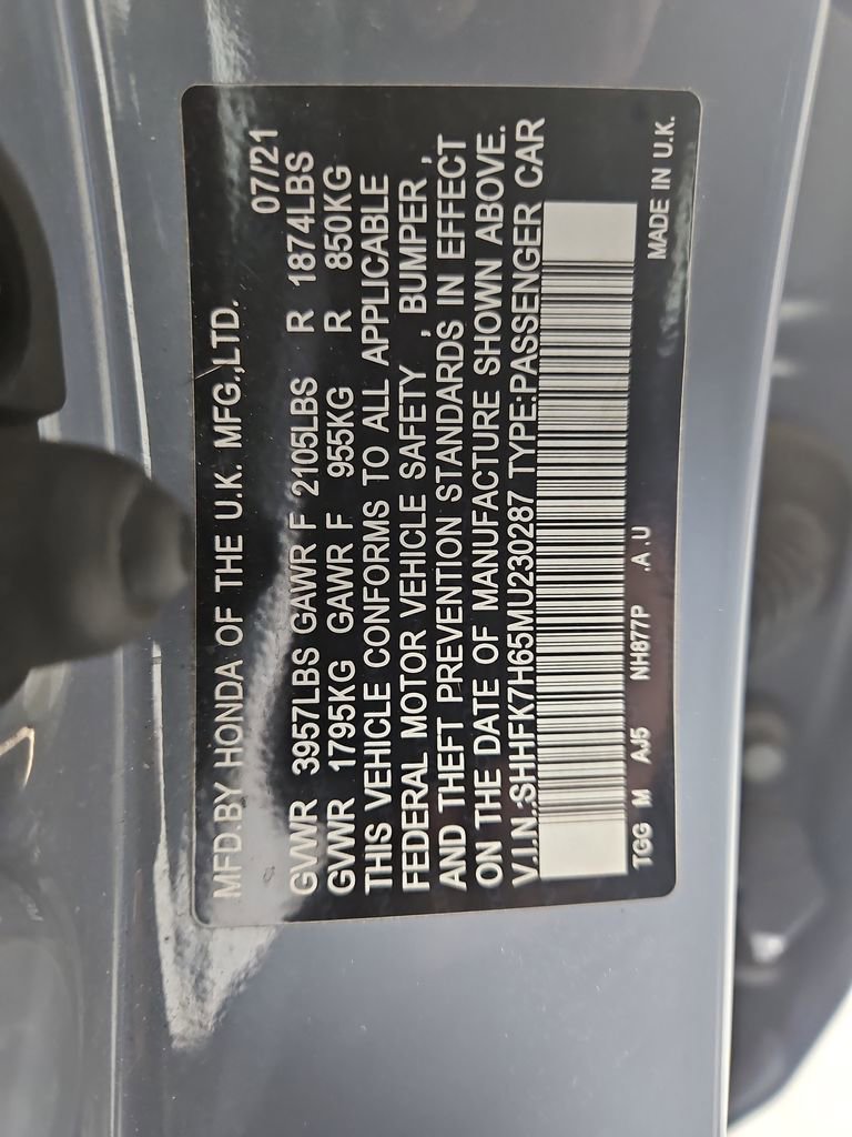 Used 2021 Honda Civic EX image 29