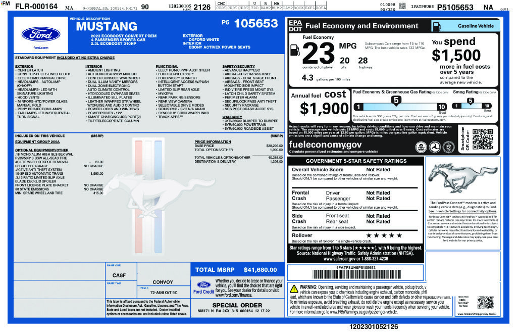 Used 2023 Ford Mustang Premium RWD image 18