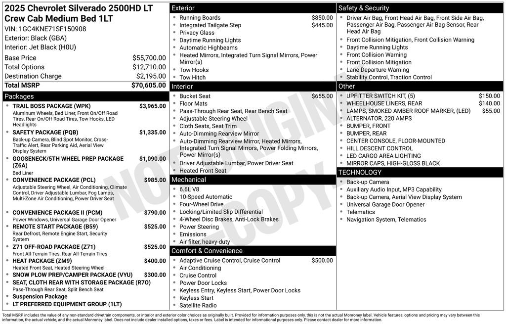 Used 2025 Chevrolet Silverado 2500 LT w/ Trail Boss Package image 10