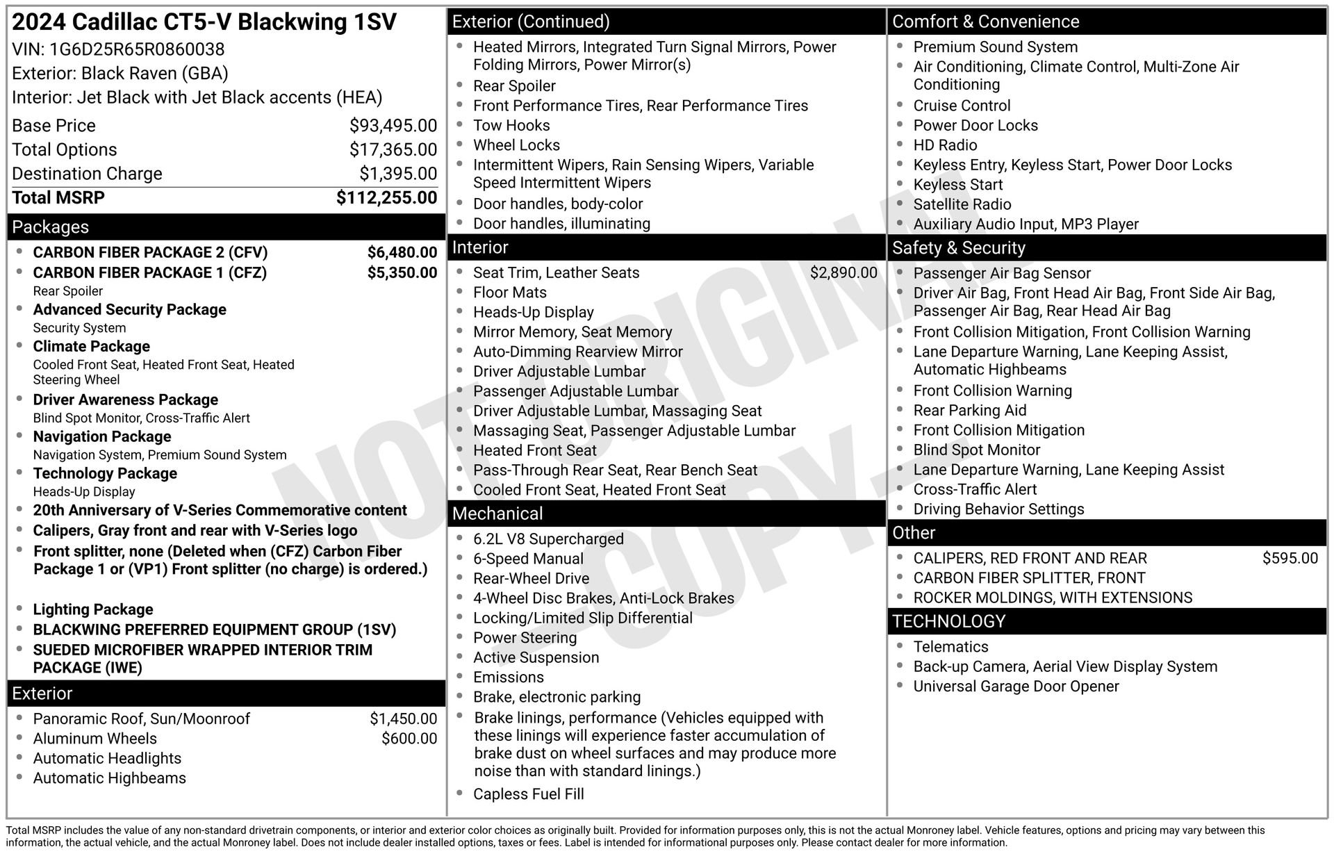 Used 2024 Cadillac CT5 V Blackwing w/ Carbon Fiber Package 2 image 45