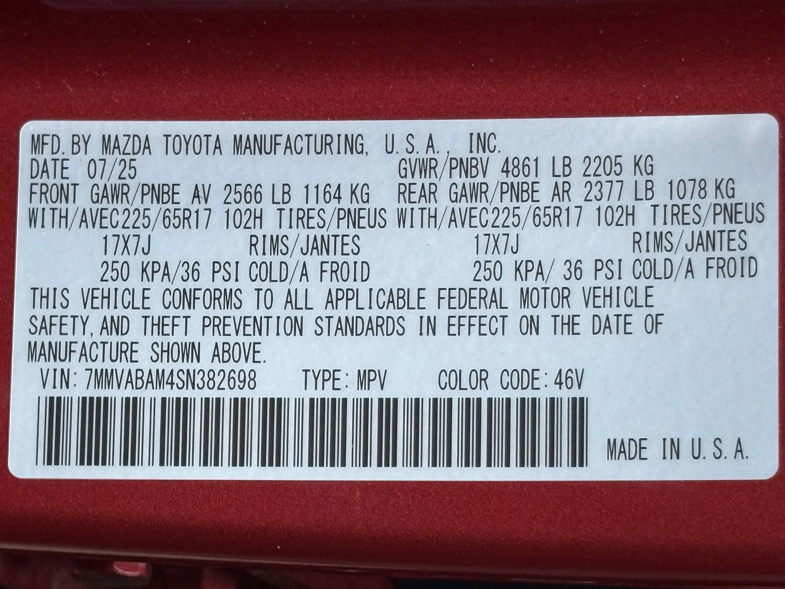 Certified 2025 MAZDA CX-50 AWD 2.5 S w/ Cargo Package image 27