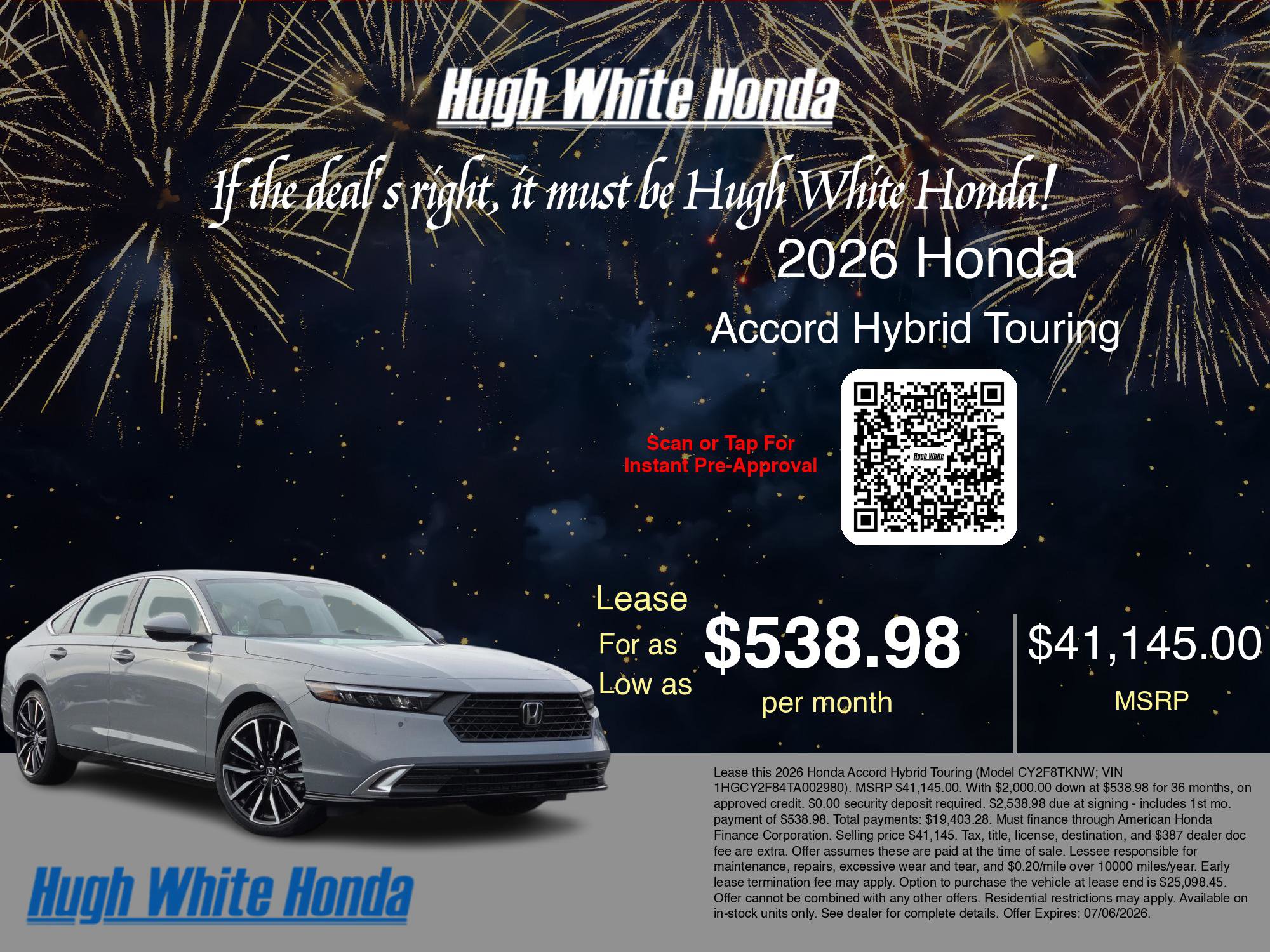 New 2026 Honda Accord Touring image 3