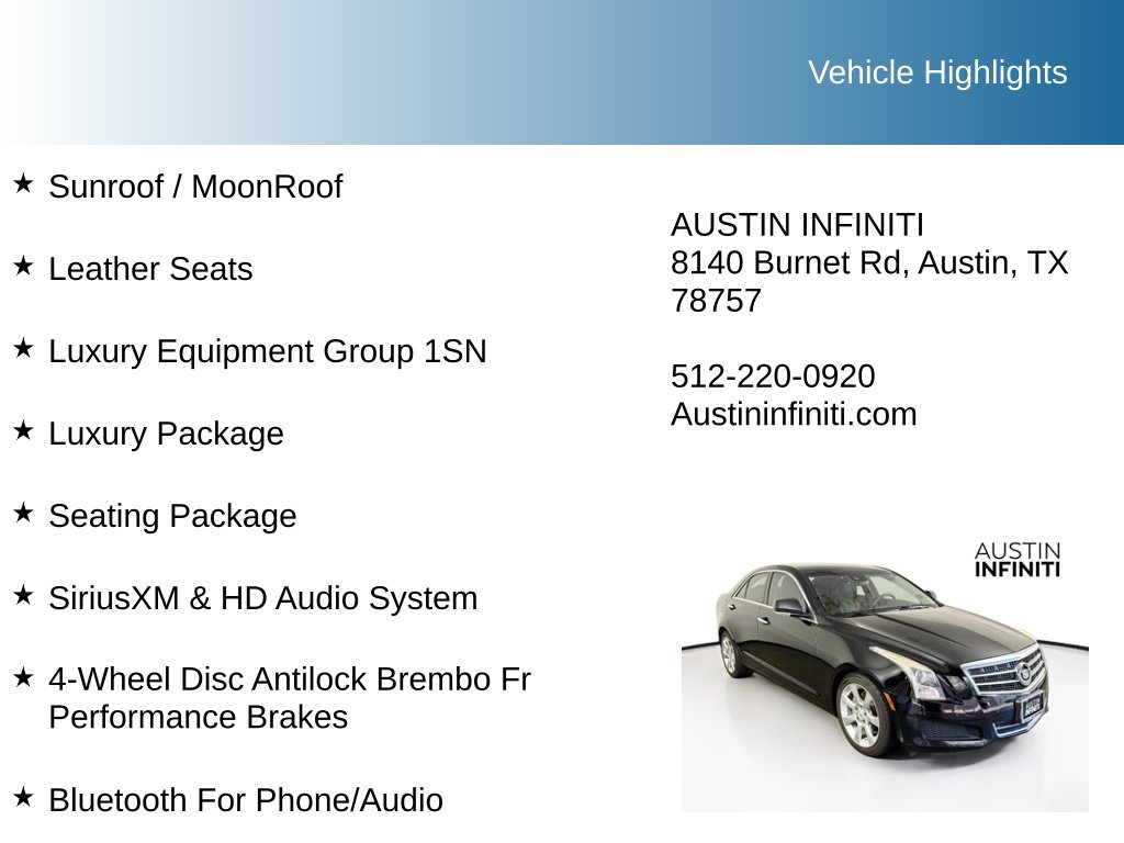 Used 2014 Cadillac ATS Luxury w/ Driver Awareness Package RWD image 9