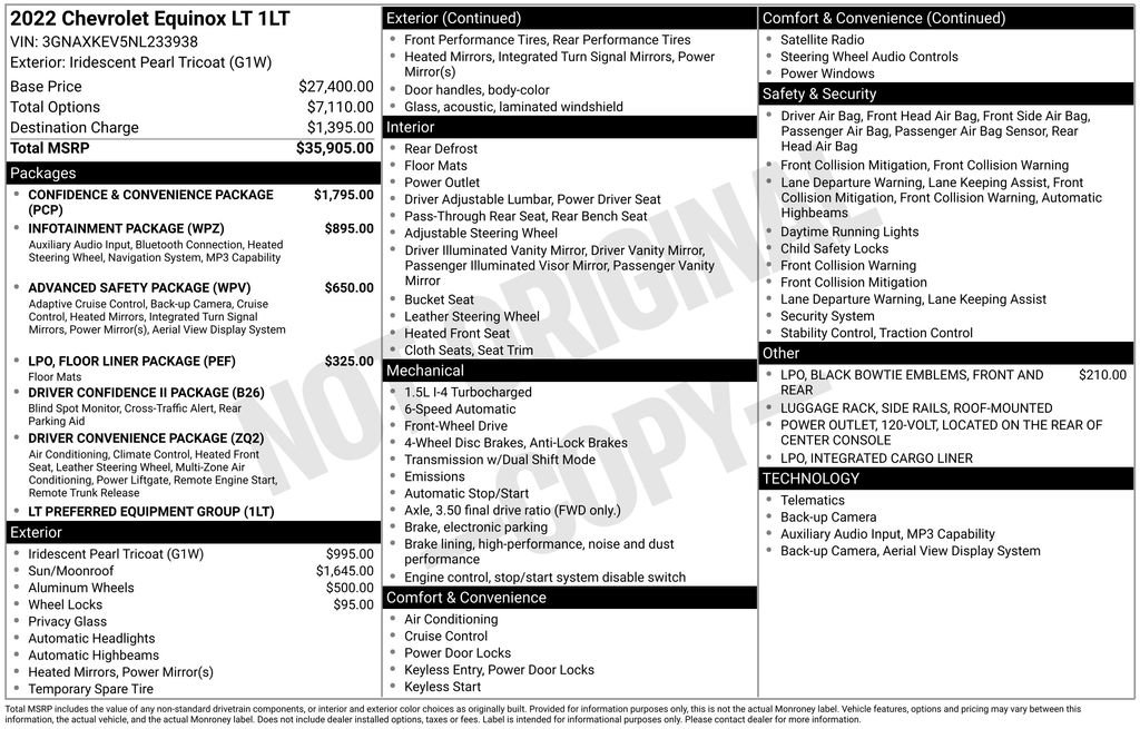 Used 2022 Chevrolet Equinox LT FWD image 35
