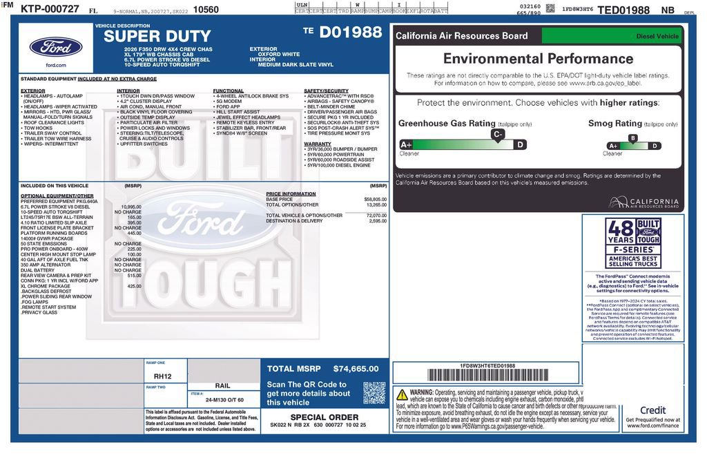 New 2026 Ford F350 XL w/ XL Chrome Package image 39