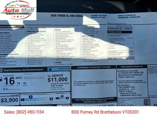 New 2026 GMC Yukon XL Denali w/ Sun & Power Step Package AWD/4WD image 31