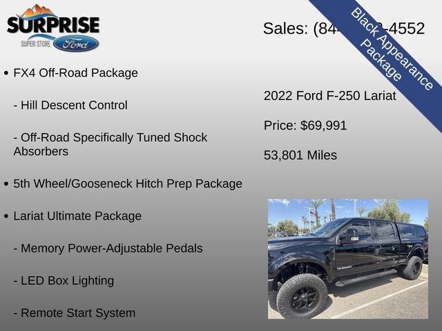 Used 2022 Ford F250 Lariat w/ Black Appearance Package AWD/4WD image 11