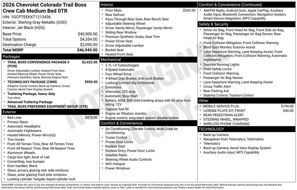 New 2026 Chevrolet Colorado Trail Boss image 19
