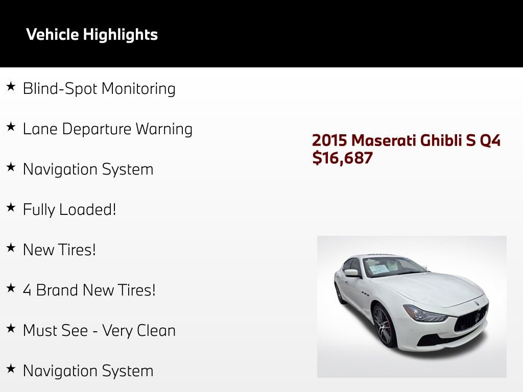 Used 2015 Maserati Ghibli S Q4 AWD/4WD image 4