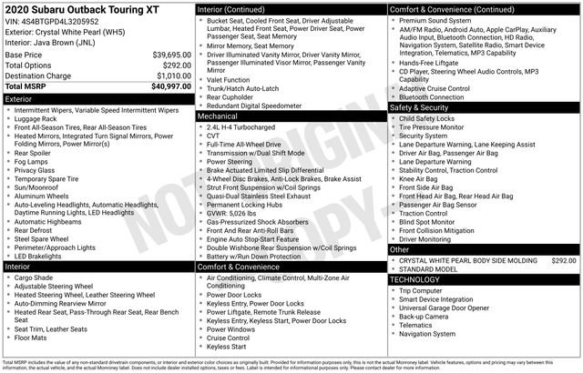 Used 2020 Subaru Outback Touring XT image 6