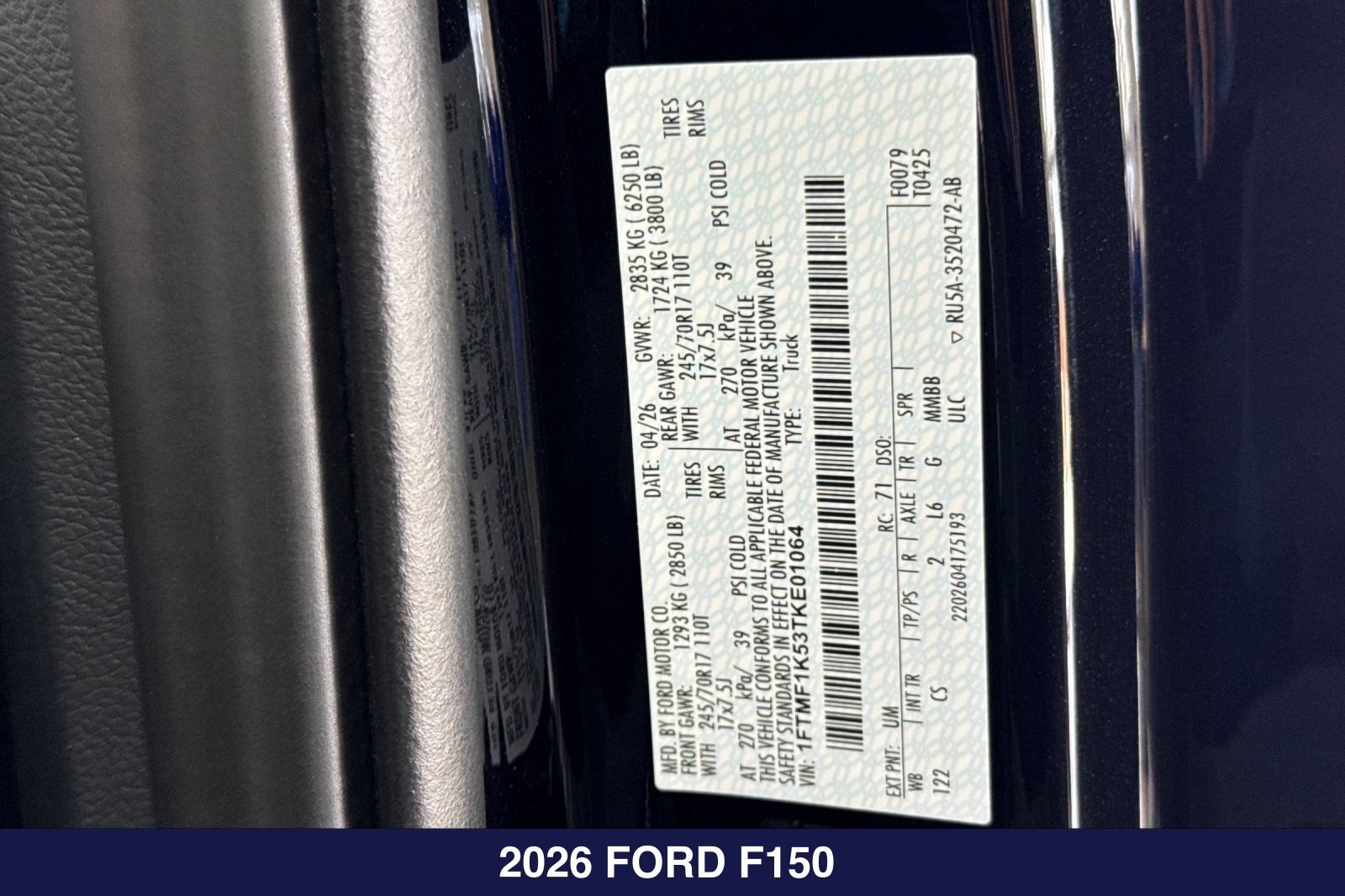New 2026 Ford F150 XL w/ Equipment Group 103A High RWD image 20
