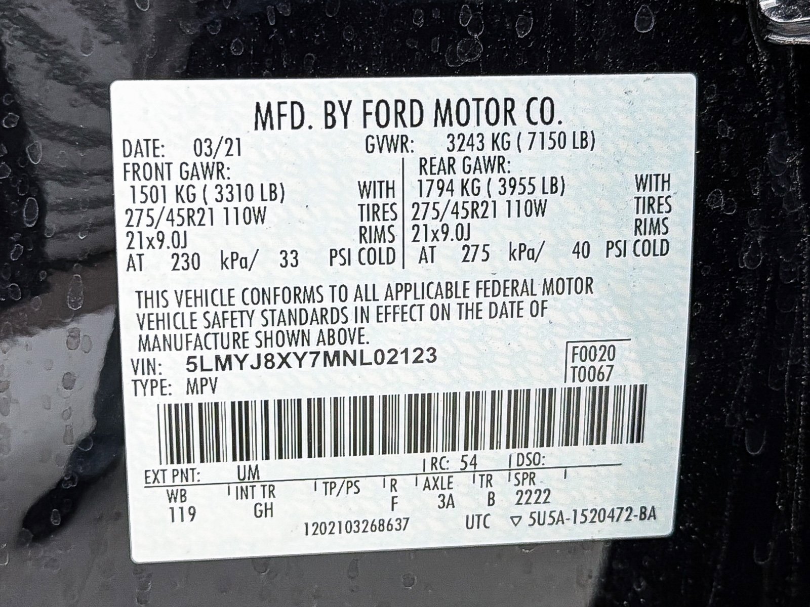 Used 2021 Lincoln Aviator Grand Touring w/ Equipment Group 301A image 35