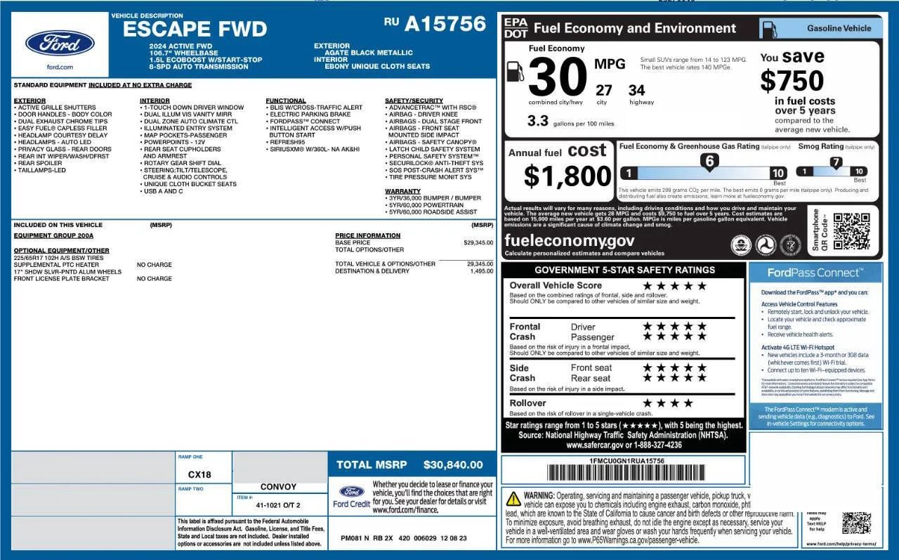 Used 2024 Ford Escape Active FWD image 7