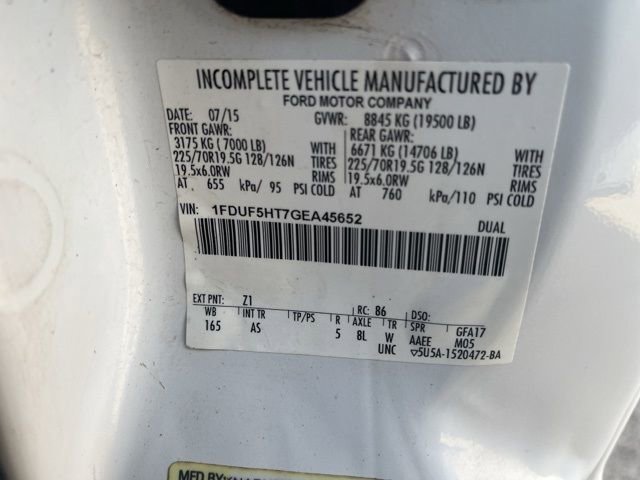 Used 2016 Ford F550 4x4 Regular Cab Super Duty image 18