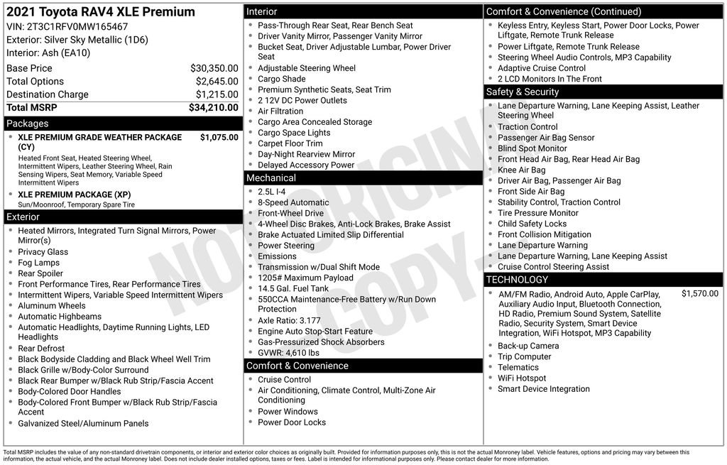 Used 2021 Toyota RAV4 XLE Premium FWD image 58