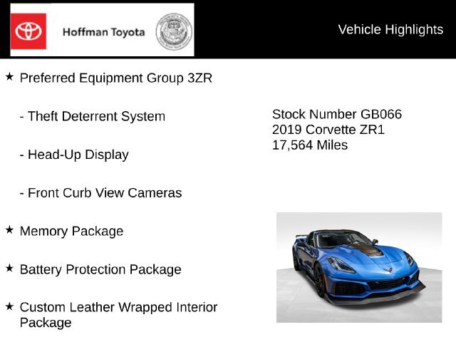 Used 2019 Chevrolet Corvette ZR1 RWD image 15