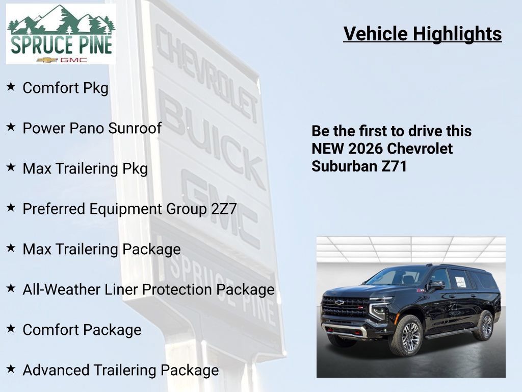 New 2026 Chevrolet Suburban Z71 w/ Comfort Package image 5