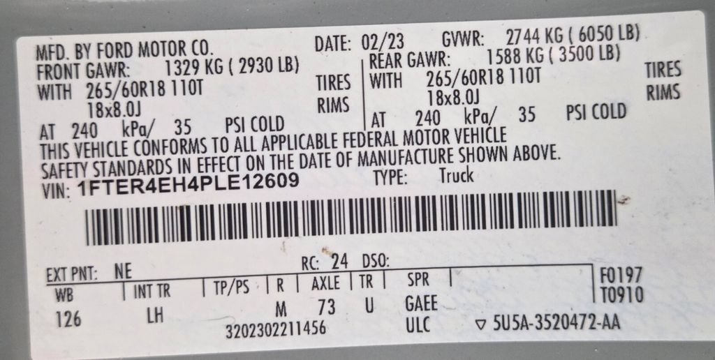 Used 2023 Ford Ranger XLT w/ Equipment Group 301A Mid RWD image 33
