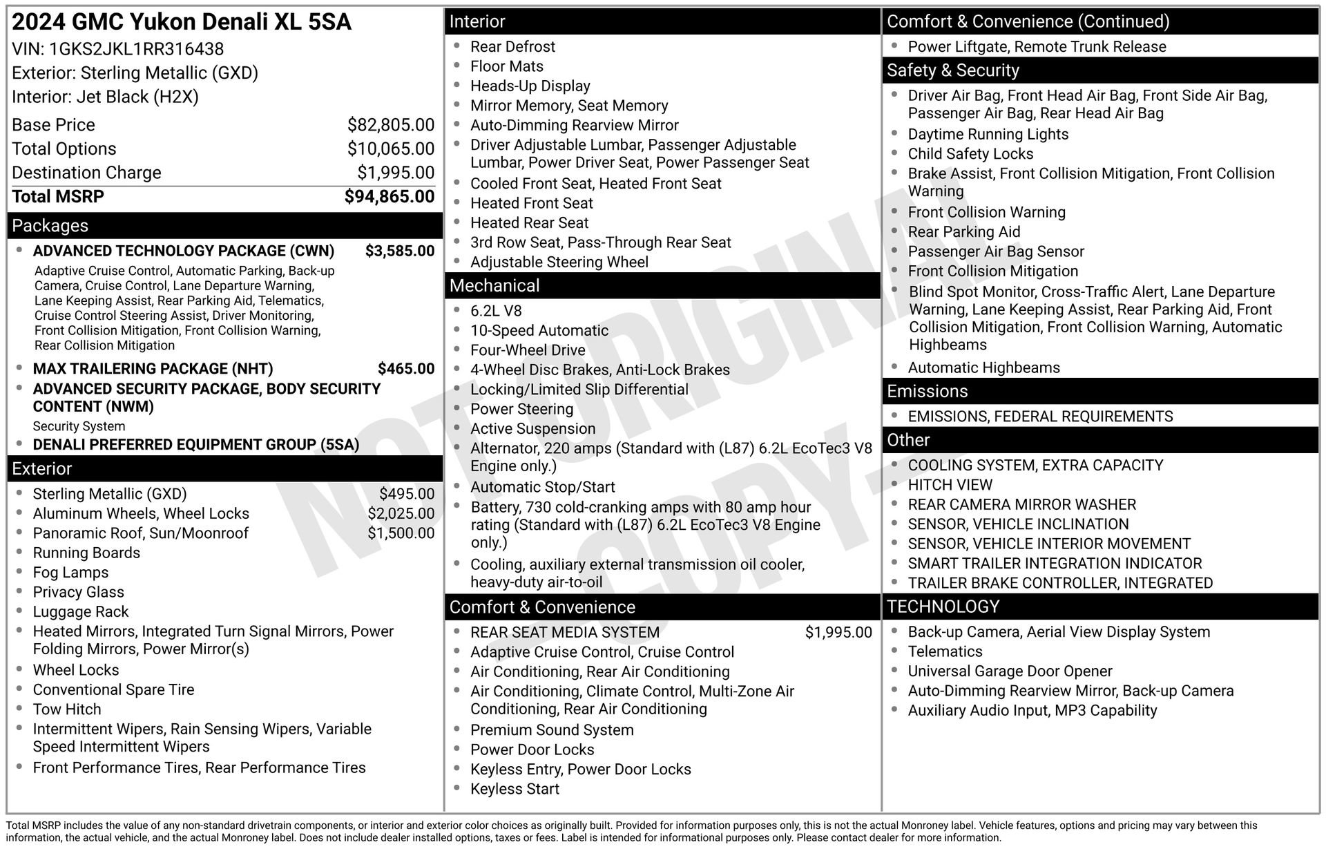 Used 2024 GMC Yukon XL Denali w/ Advanced Technology Package