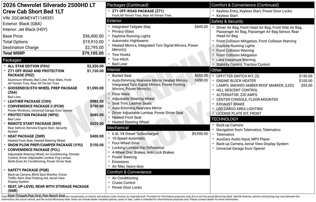 New 2026 Chevrolet Silverado 2500 LT w/ All Star Edition image 3