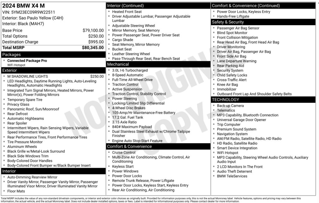 Certified 2024 BMW X4 M AWD/4WD image 6