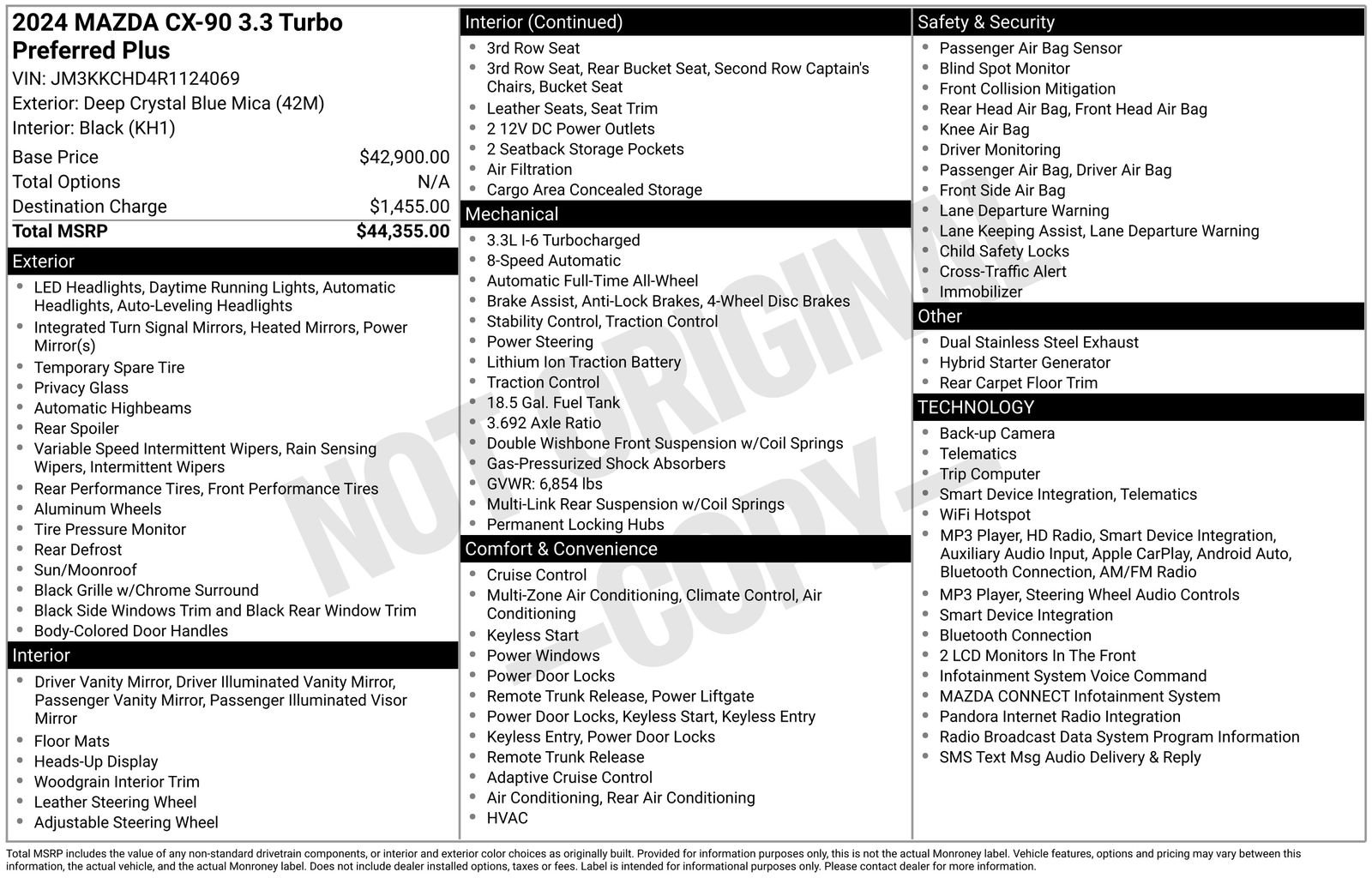 Certified 2024 MAZDA CX-90 3.3 Turbo w/ Preferred Plus AWD/4WD image 48