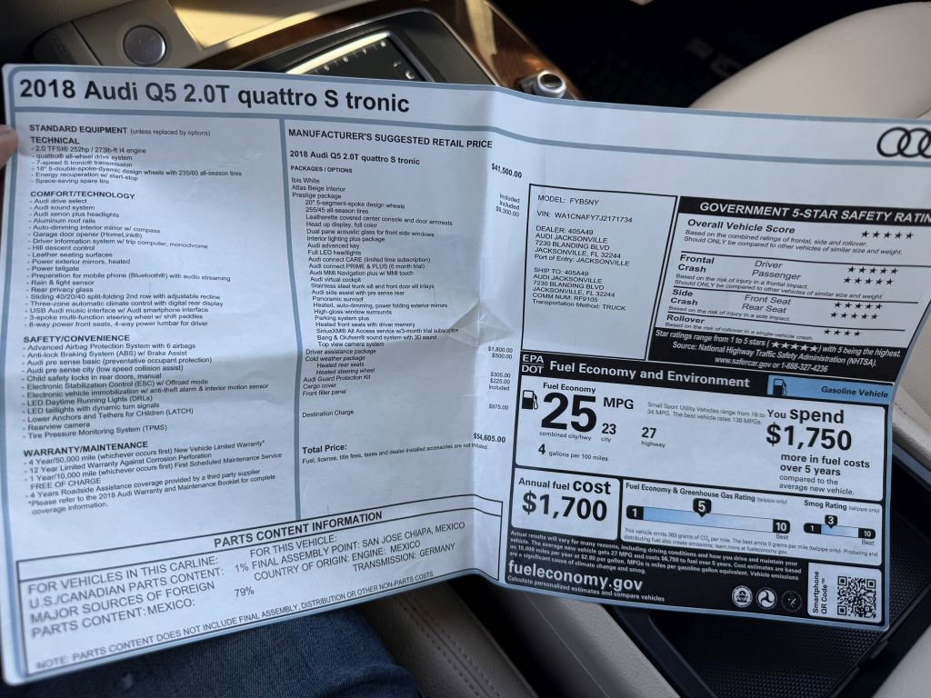 Used 2018 Audi Q5 Prestige image 52