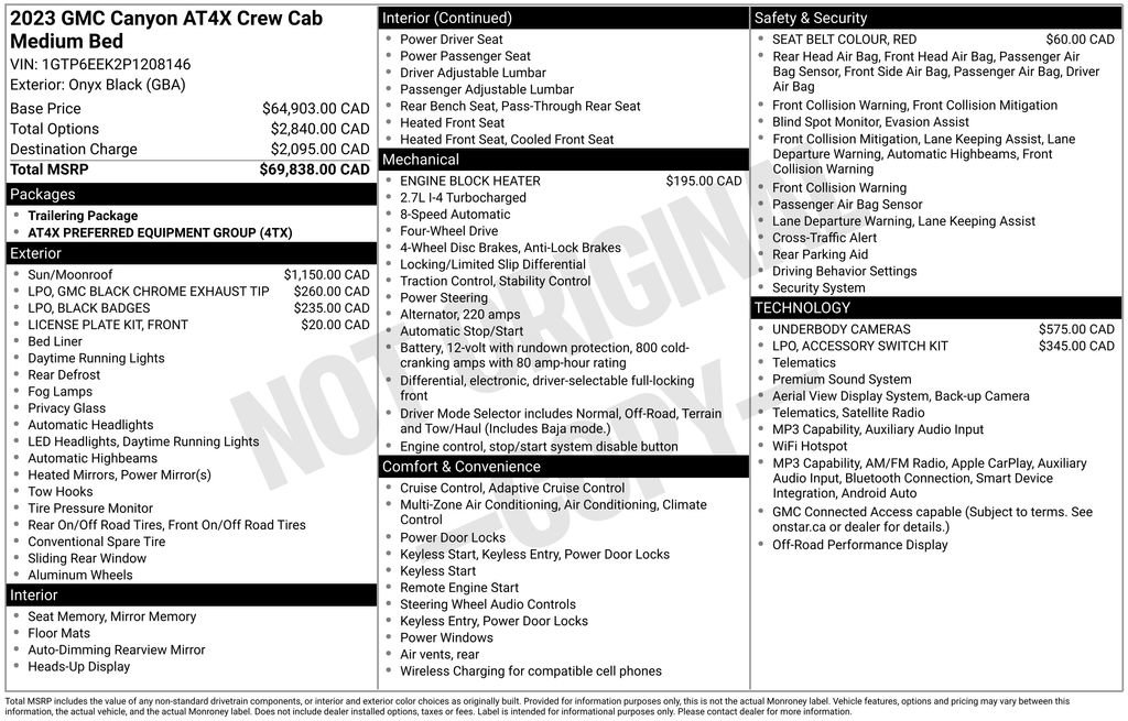 Used 2023 GMC Canyon AT4X AWD/4WD image 4