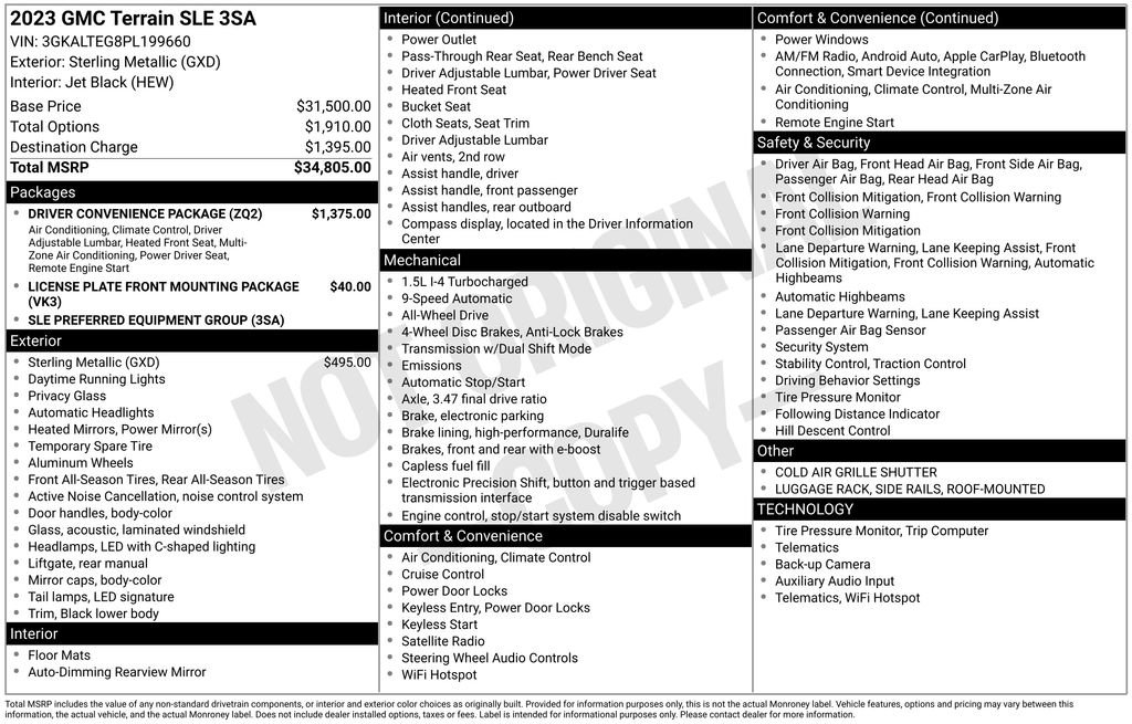 Certified 2023 GMC Terrain SLE w/ Driver Convenience Package image 4
