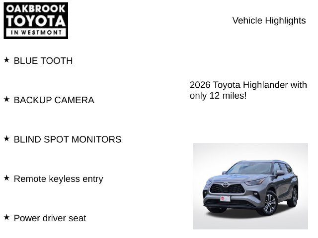 Certified 2026 Toyota Highlander XLE AWD/4WD image 6