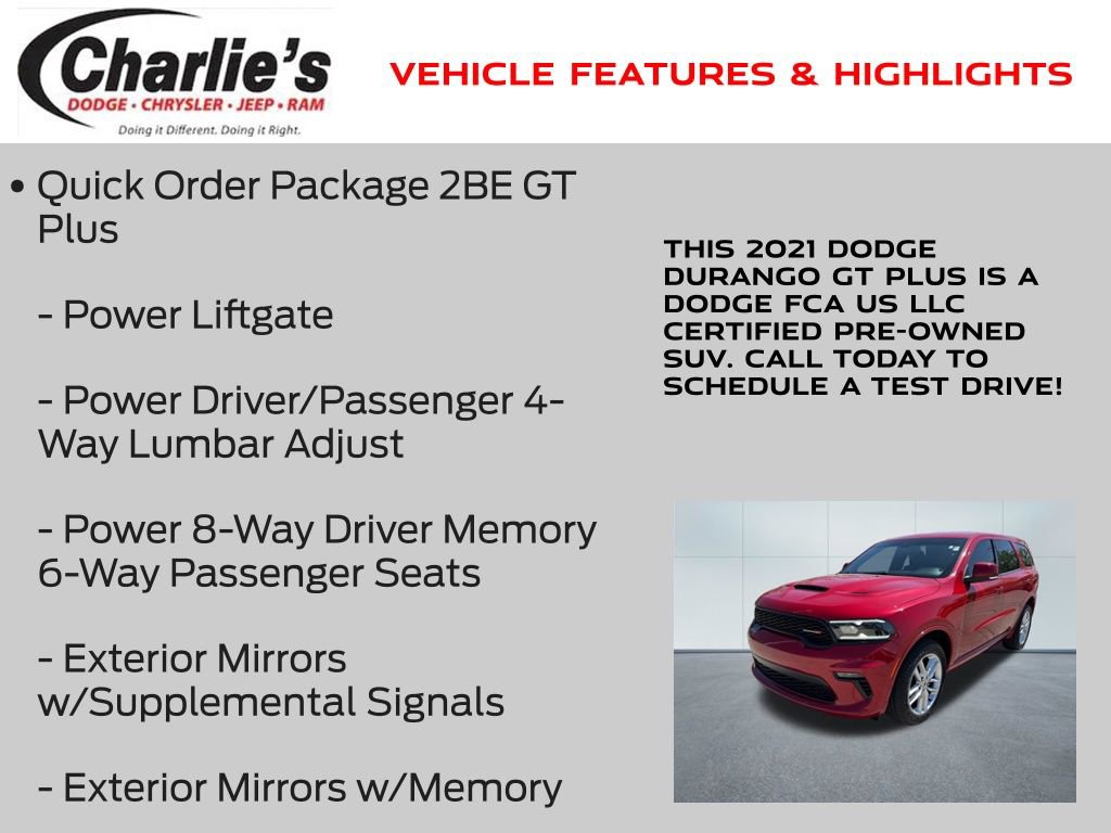 Used 2021 Dodge Durango GT AWD/4WD image 19
