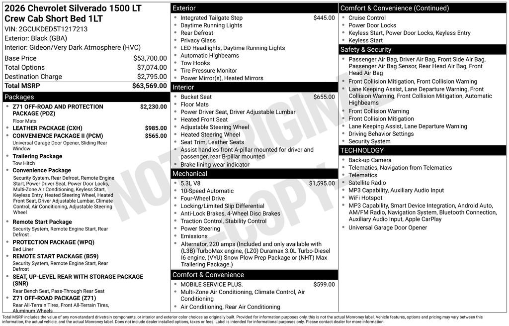 New 2026 Chevrolet Silverado 1500 LT