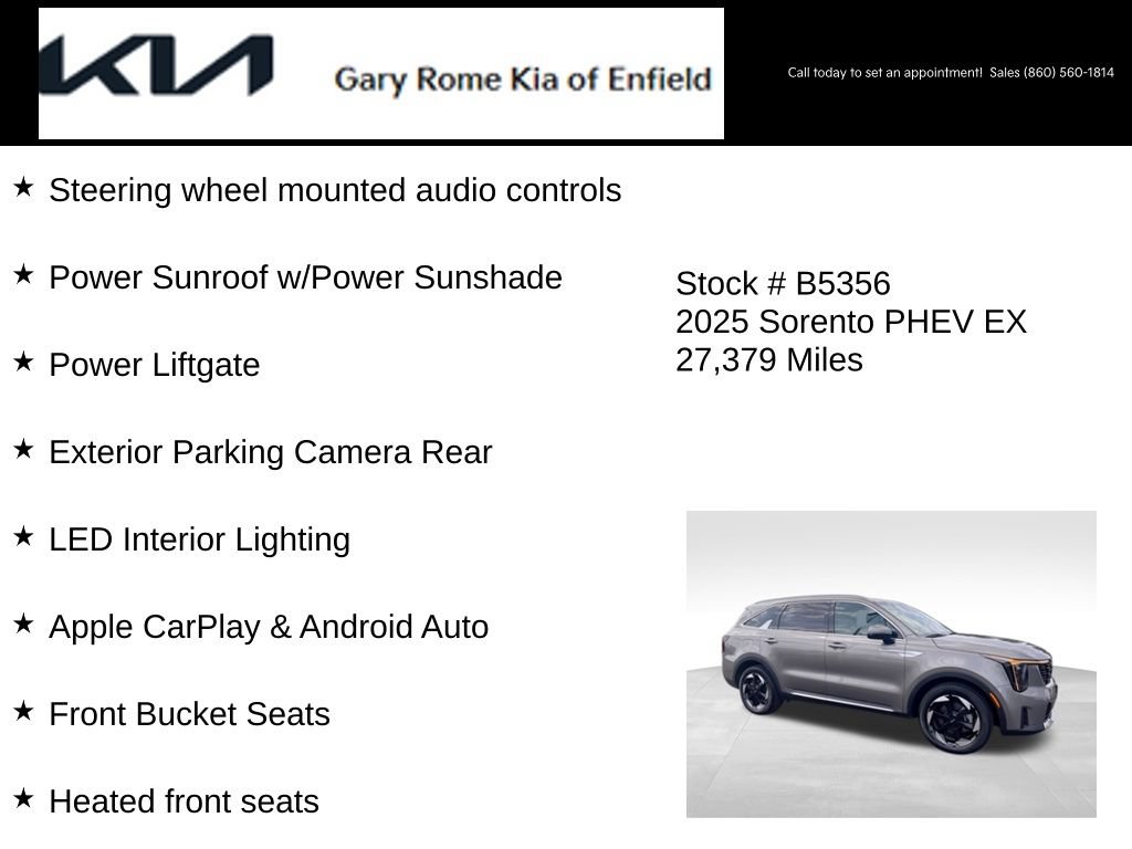 Certified 2025 Kia Sorento EX w/ EX Panoramic Sunroof Package AWD/4WD image 19
