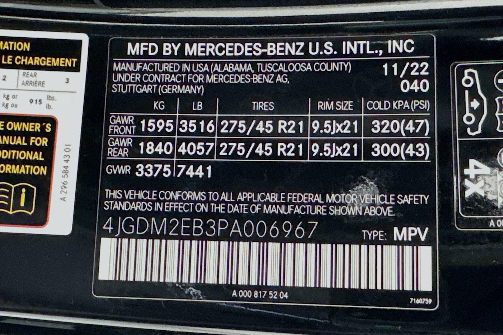 Certified 2023 Mercedes-Benz EQS 450+ 4MATIC SUV image 25