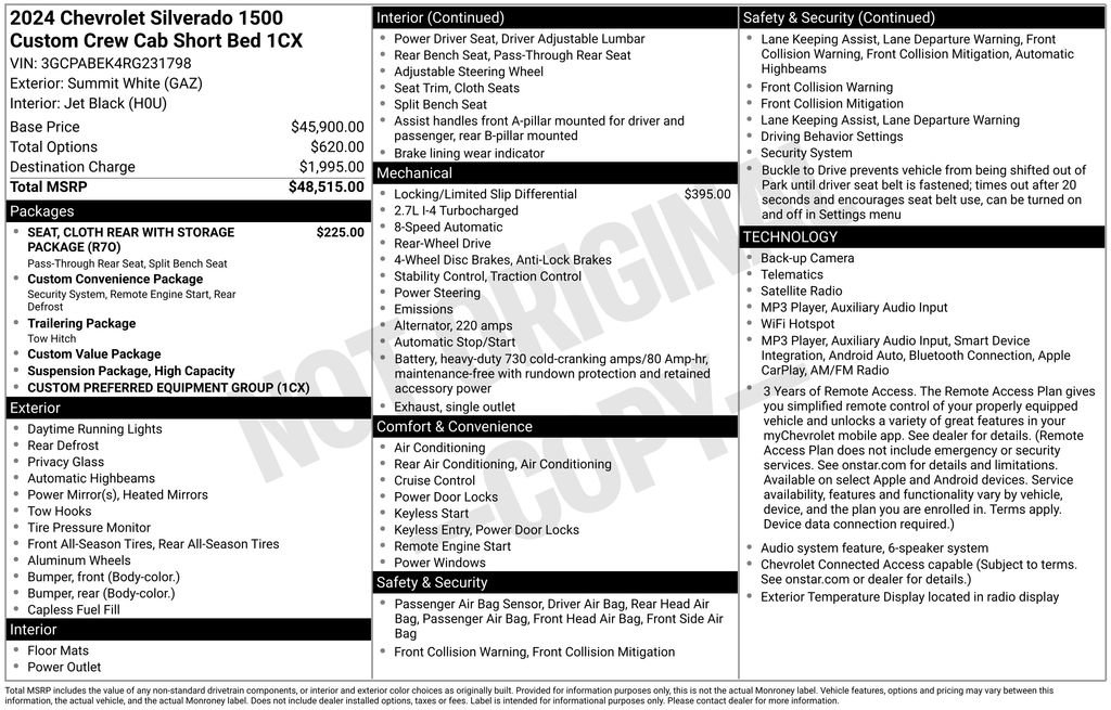Certified 2024 Chevrolet Silverado 1500 Custom RWD image 38