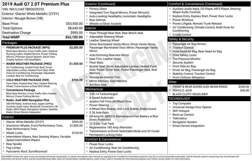 Used 2019 Audi Q7 2.0T Premium Plus w/ Premium Plus Package image 27